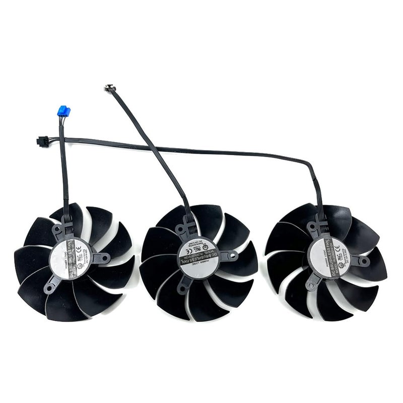 LTANDBR 87MM PLD09220S12H RTX3080 RTX3070 Graphics Card Fan Replacement for EVGA GeForce RTX 3070 3080 TI 3090 FTW3 Cooler Fan (Black 3-Fan) - Image 3